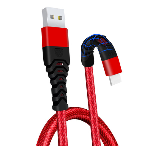 iPhone Charger Cable 1M Pack of 3, Braided Lightning Cable USB Heavy Duty Charger Data Lead - TradeNRG UK